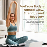 Side view of ORGANICS NATURE Vanilla Caramel Collagen packaging