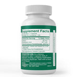 Side view of Pantothenic Acid Capsules bottle