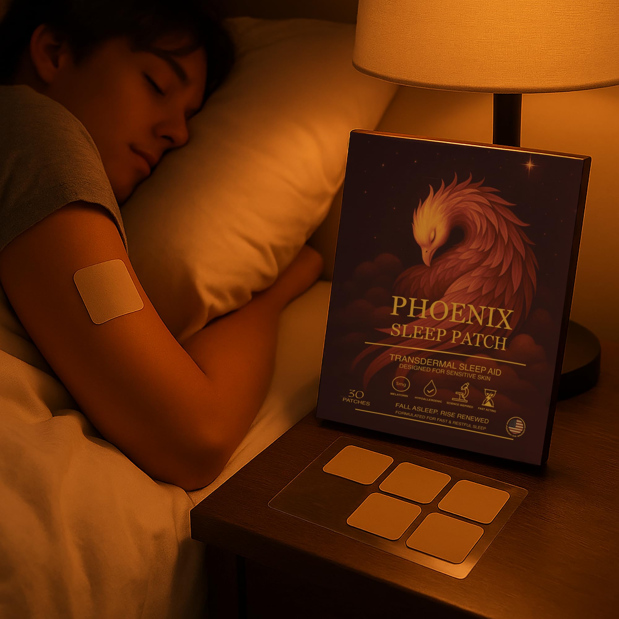 Side view of Phoenix Signature Melatonin Sleep Patches