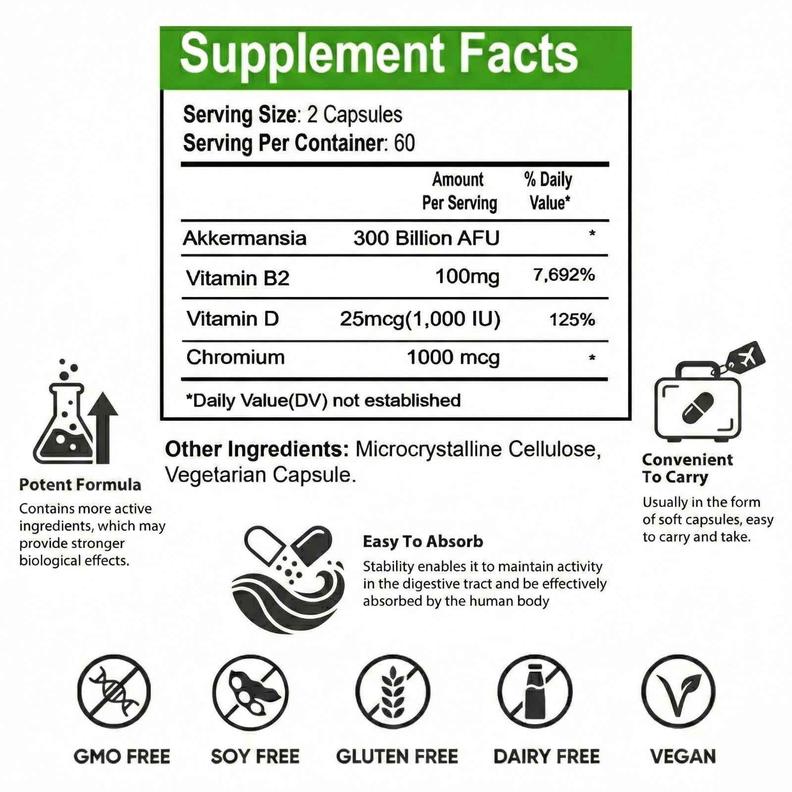 Side view of Phyzen Akkermansia Probiotic Capsules bottle