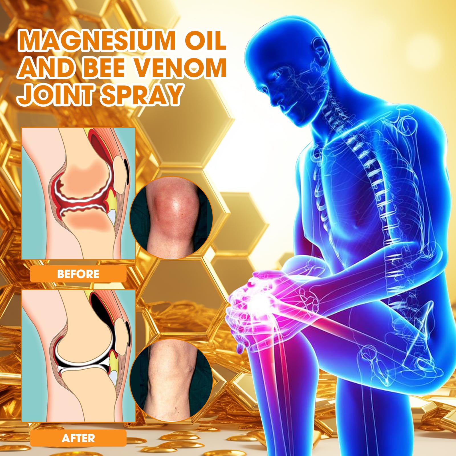 side view of ploreatu Magnesium Oil Bee Venom Joint Spray