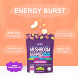 Side view of PPG BEST Mushroom Gummies bottle