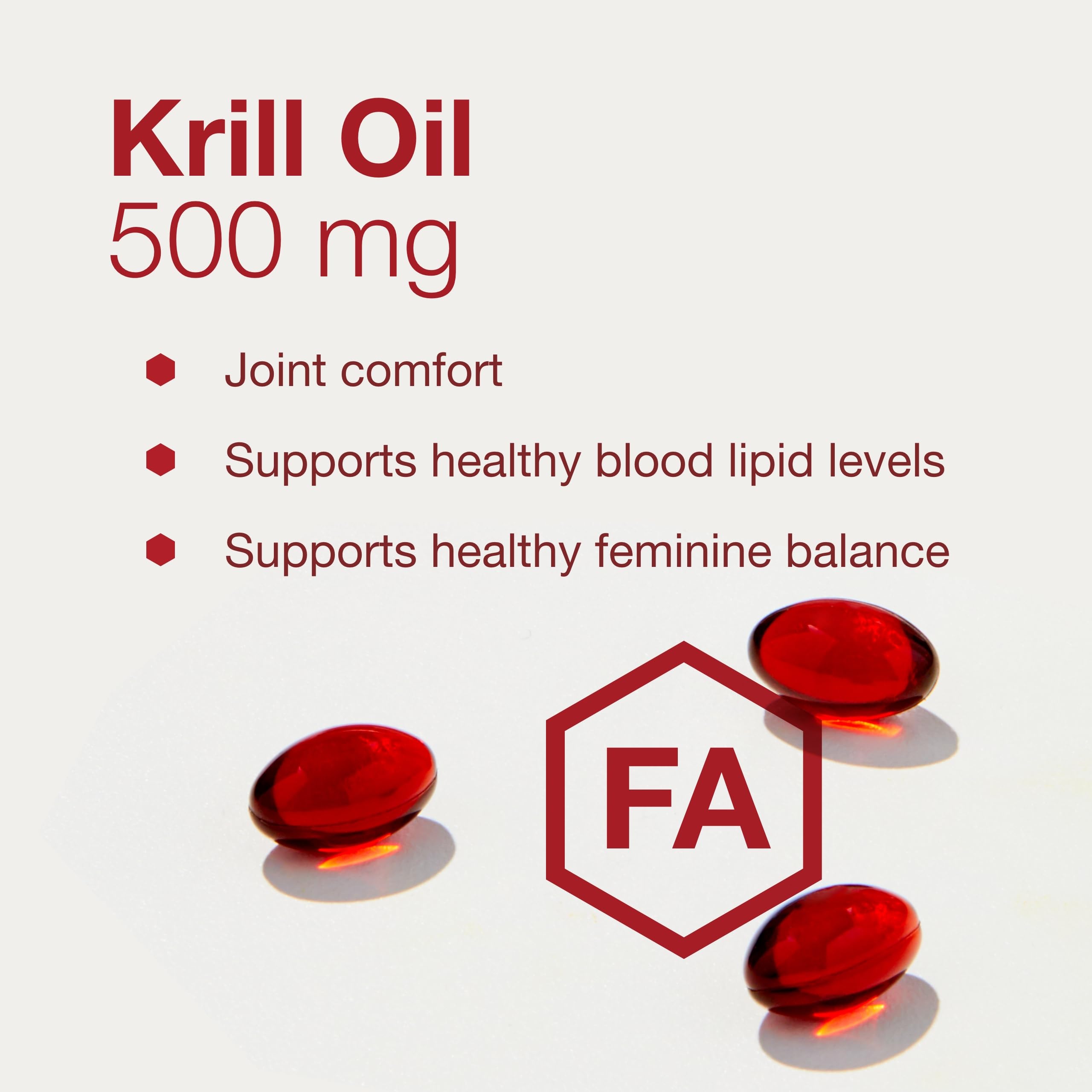 Side view of PROTOCOL FOR LIFE BALANCE Krill Oil Supplement bottle