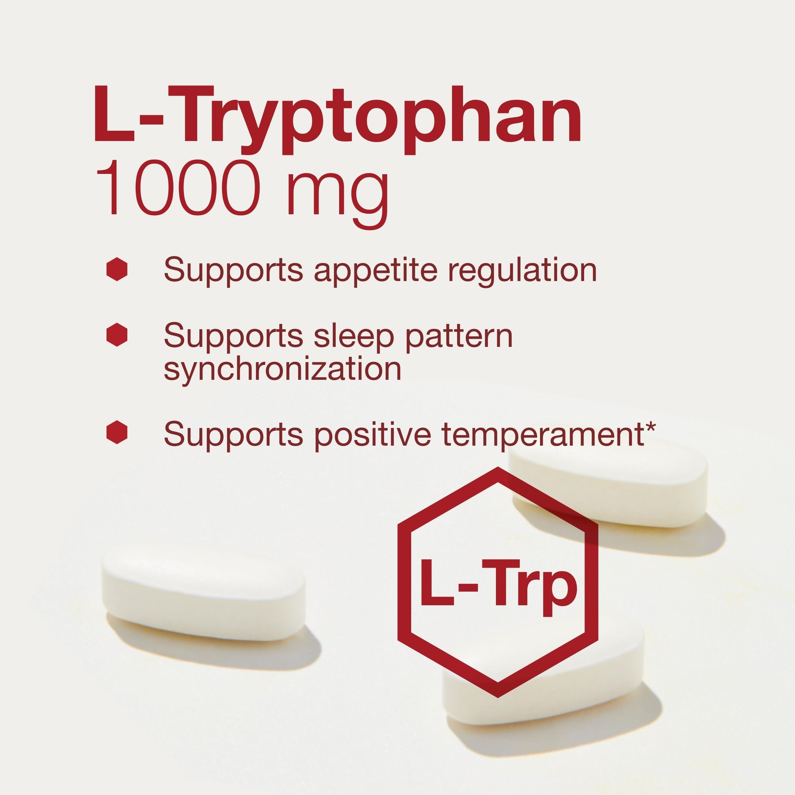 Side view of PROTOCOL FOR LIFE BALANCE L-Tryptophan bottle