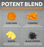 Side view of PURE CO Organic Turmeric Capsules