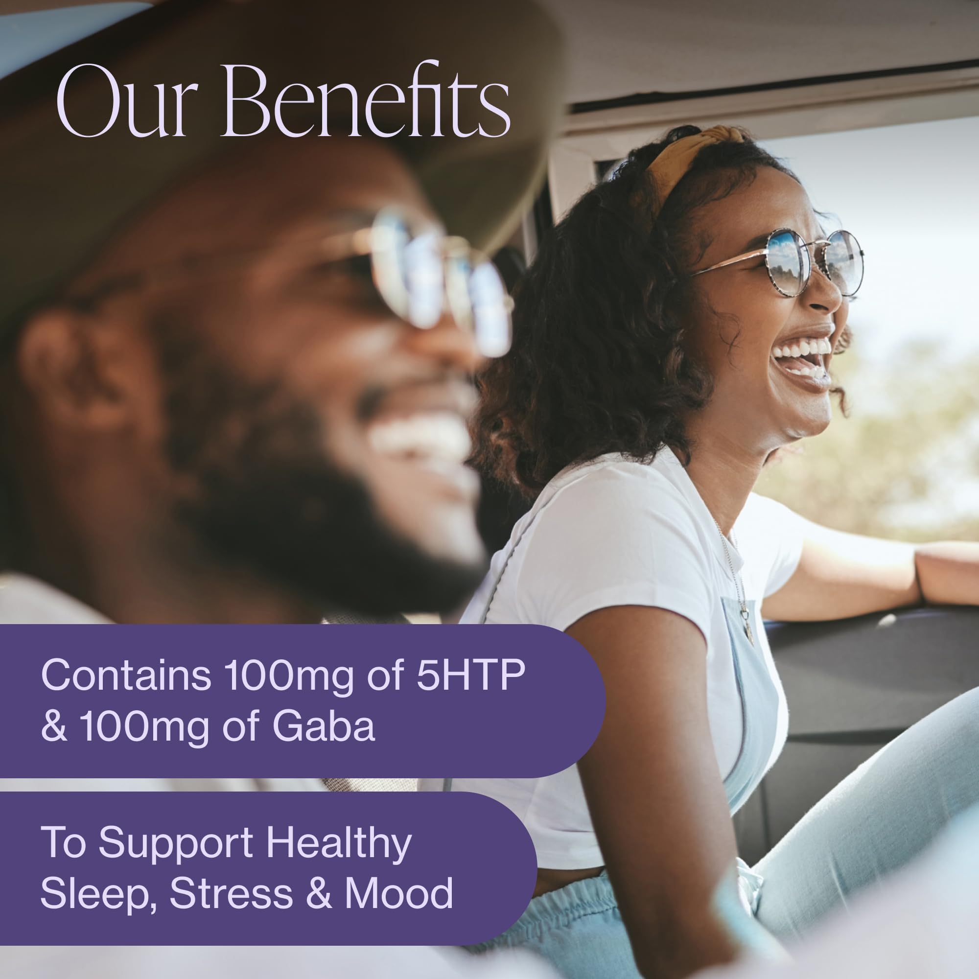 Side view of Pure Micronutrients 5-HTP Supplement 100mg GABA 59g bottle