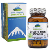 Side view of Pure Mountain Botanicals Chaste Tree Berry Capsules bottle