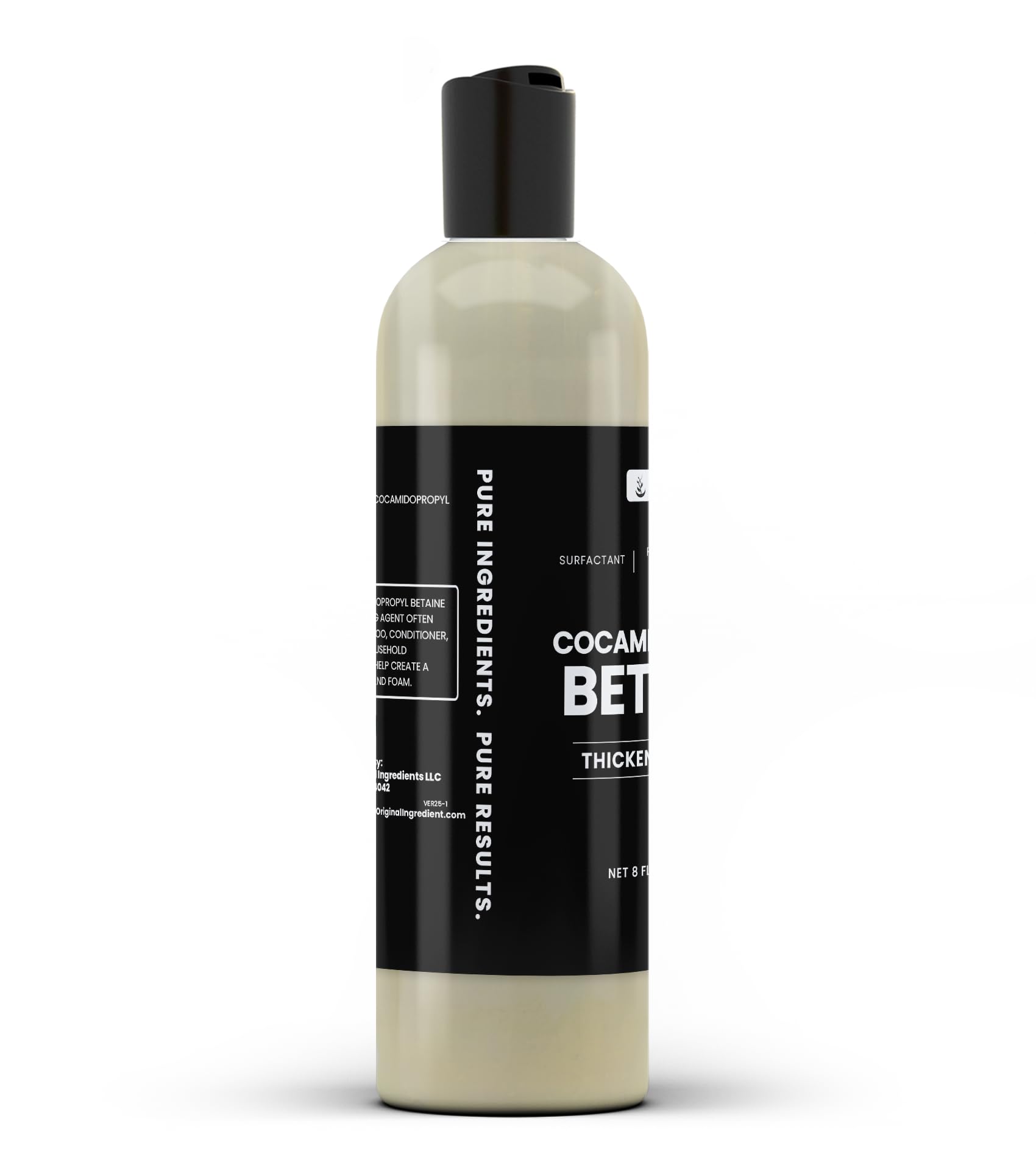 Side view of PURE ORIGINAL INGREDIENTS Cocamidopropyl Betaine 280g container
