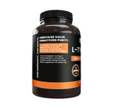 Side view of PURE ORIGINAL INGREDIENTS L-Tyrosine Capsules bottle