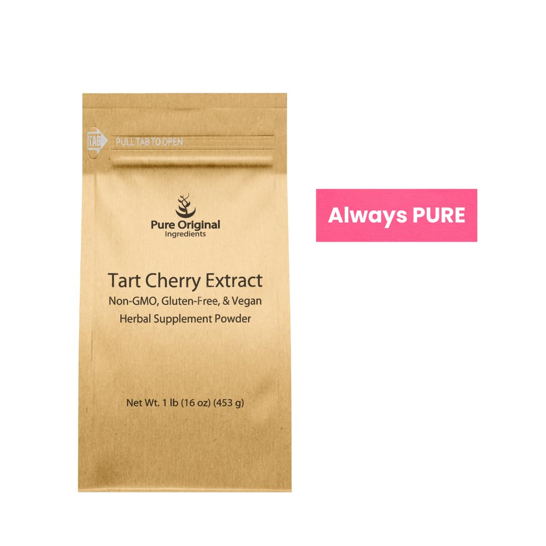 Side view of PURE ORIGINAL INGREDIENTS Tart Cherry Extract Powder container