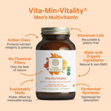 Side view of PURE SYNERGY support Men’s Multivitamin bottle