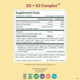 Side view of PURE SYNERGY Vitamin D3 + K2 Capsules bottle