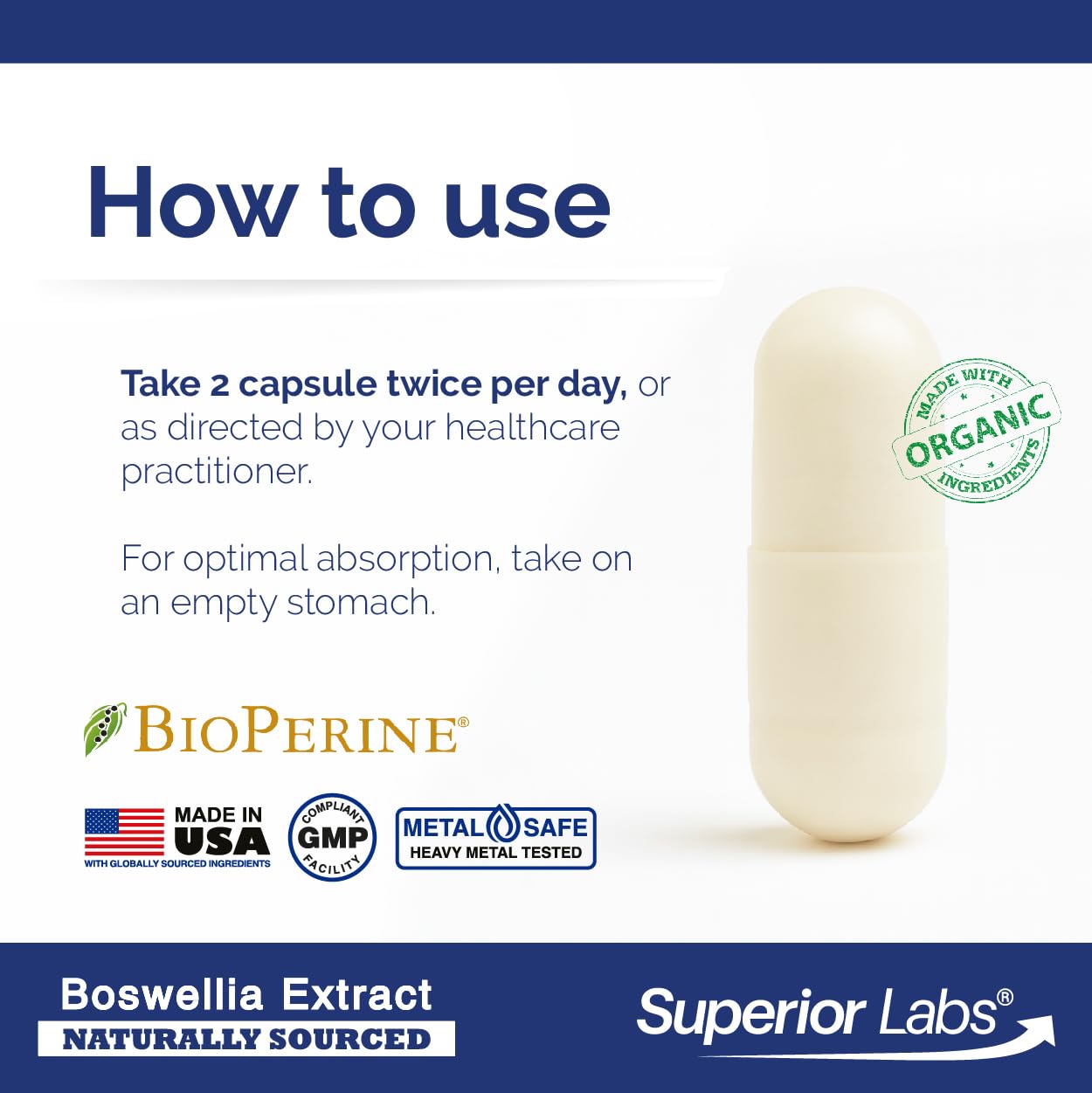 Side view of quality Labs Boswellia Serrata Extract bottle
