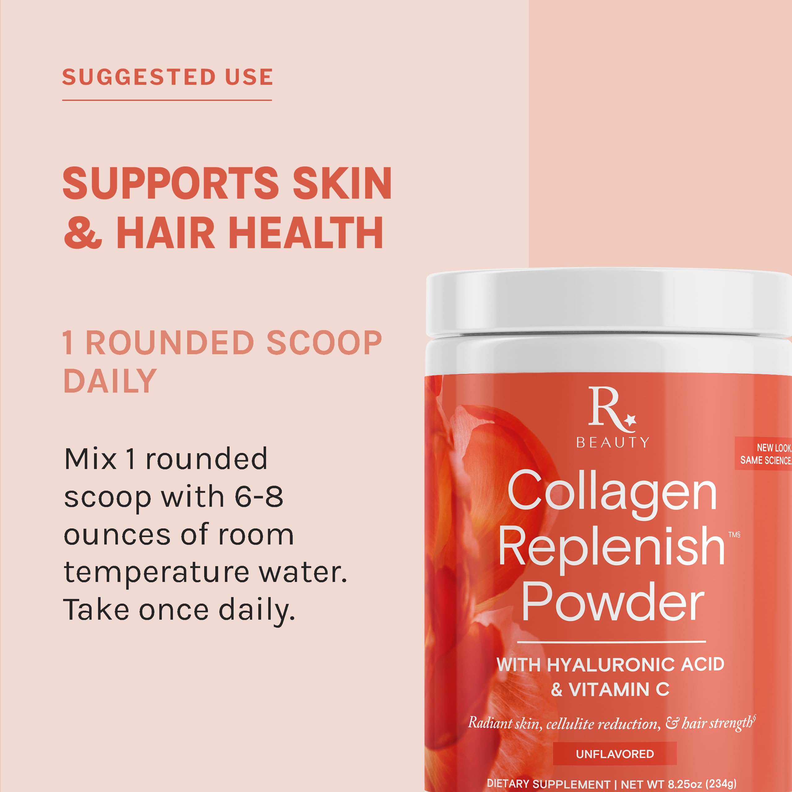 Side view of Reserveage Nutrition Ultra Collagen support Powder container