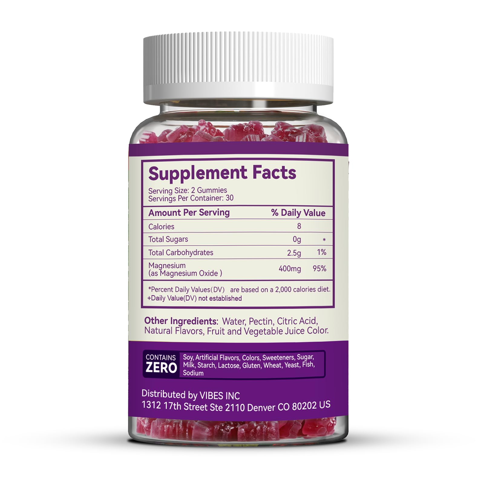 Side view of SmildeHeal Magnesium Gummies packaging