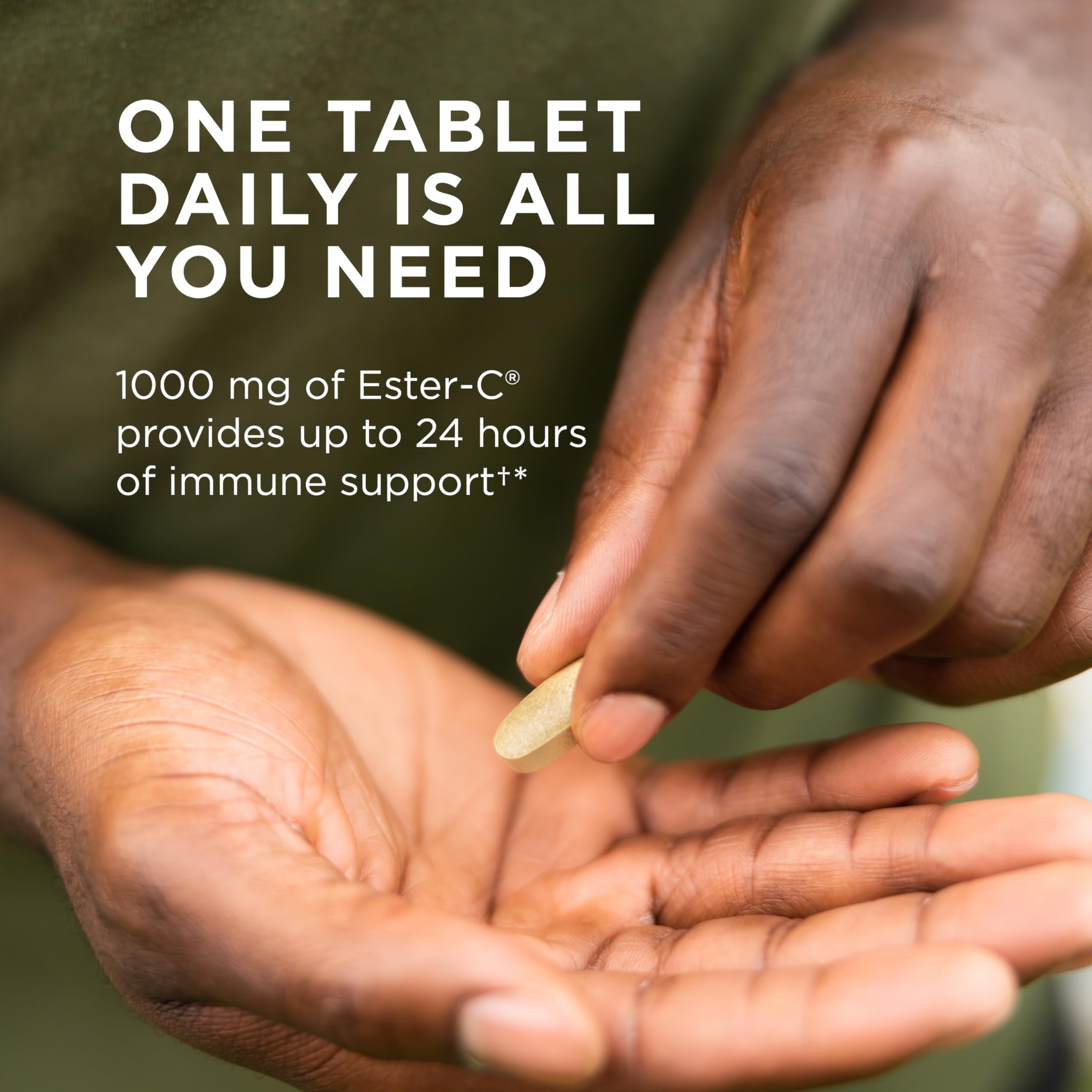 Side view of Solgar Ester-C Plus 1000 mg Vitamin C Tablets
