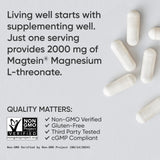 Side view of Sports Research Magnesium L-Threonate capsules