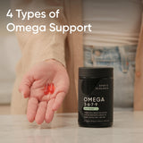 Side view of Sports Research Vegan Omega 3-6-7-9 Supplement bottle