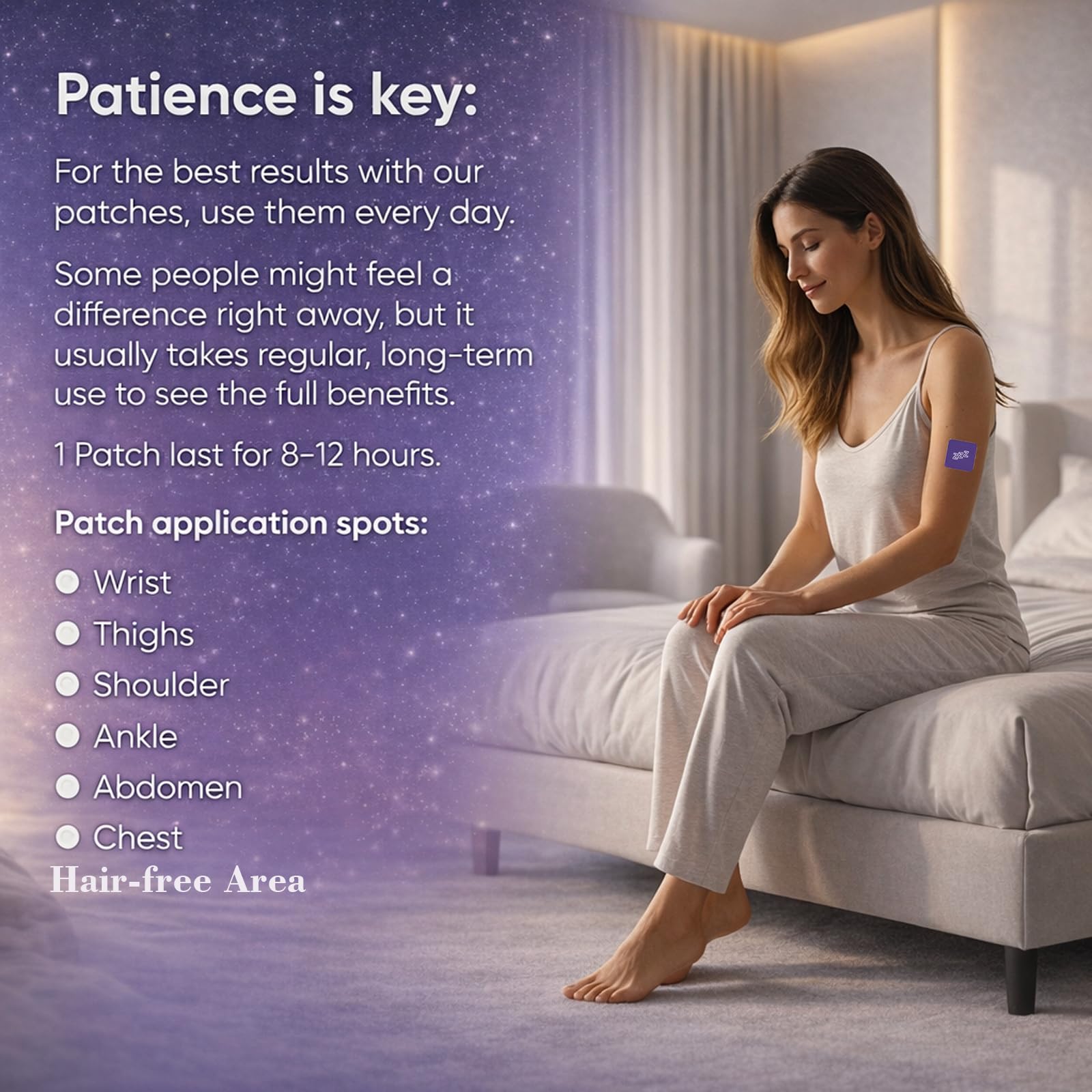 Side view of SUPERZZKKE Sleep Patches packaging