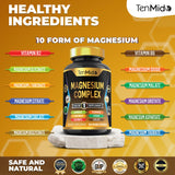 Side view of Tenmido Magnesium Complex bottle