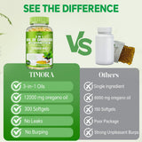 Side view of TIMORA Oregano Oil Softgels bottle