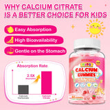Side view of Veyttisy Kids Calcium Gummies bottle with dosage information