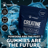 Side view of WELLNESS LABSRX Creatine Gummies bottle