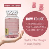 Side view of Wins Town Skin Whitening Gummies bottle