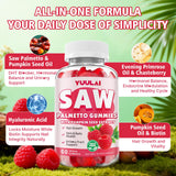Side view of YUULAI Saw Palmetto Gummies bottle