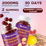 Sieralyn Ashwagandha Gummies with fresh raspberries and lemons