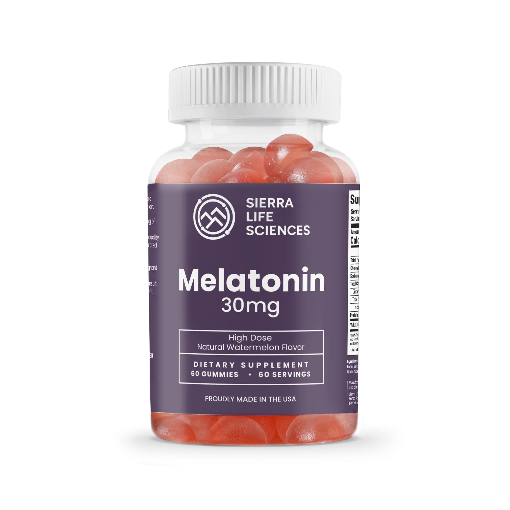 SIERRA LIFE SCIENCES Melatonin Gummies 30mg front view