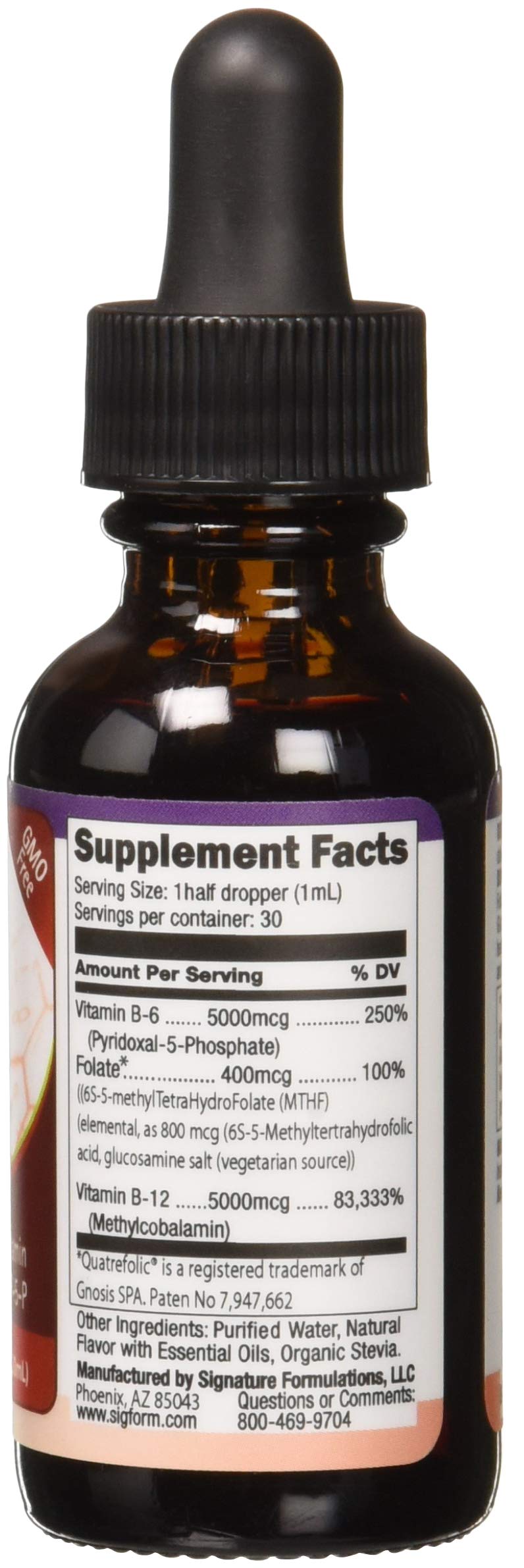 SIGFORM Vitamin B12 5000 Sublingual 1 Oz dosage dropper