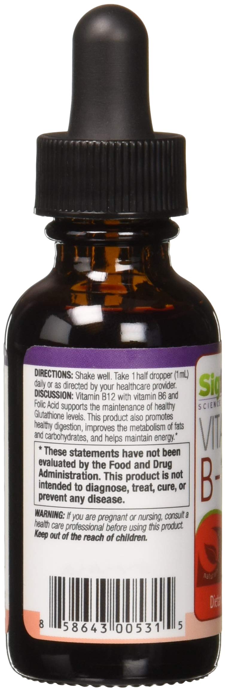 SIGFORM Vitamin B12 5000 Sublingual 1 Oz packaging