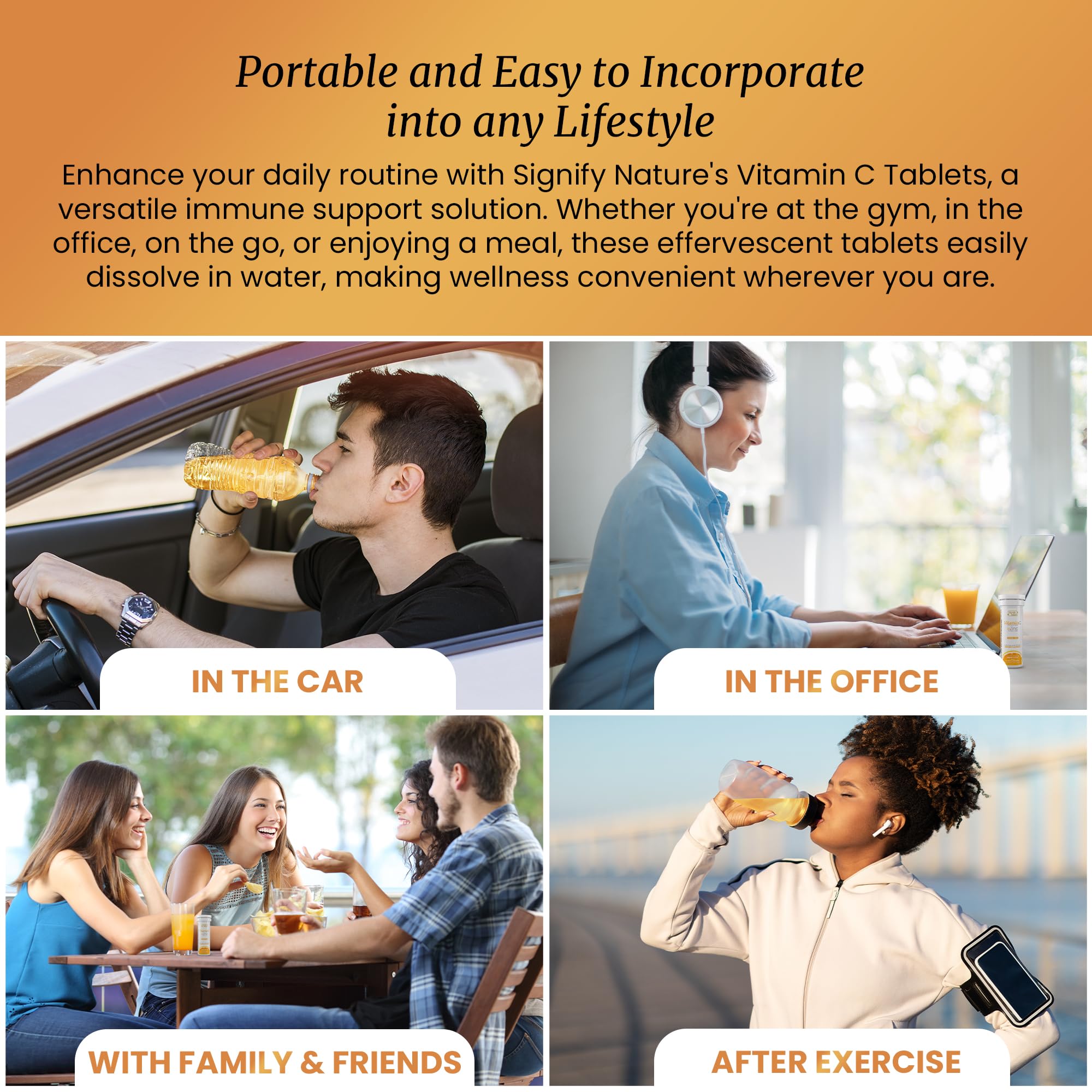 SIGNIFY NATURE Vitamin C 1000mg with Zinc lifestyle scene