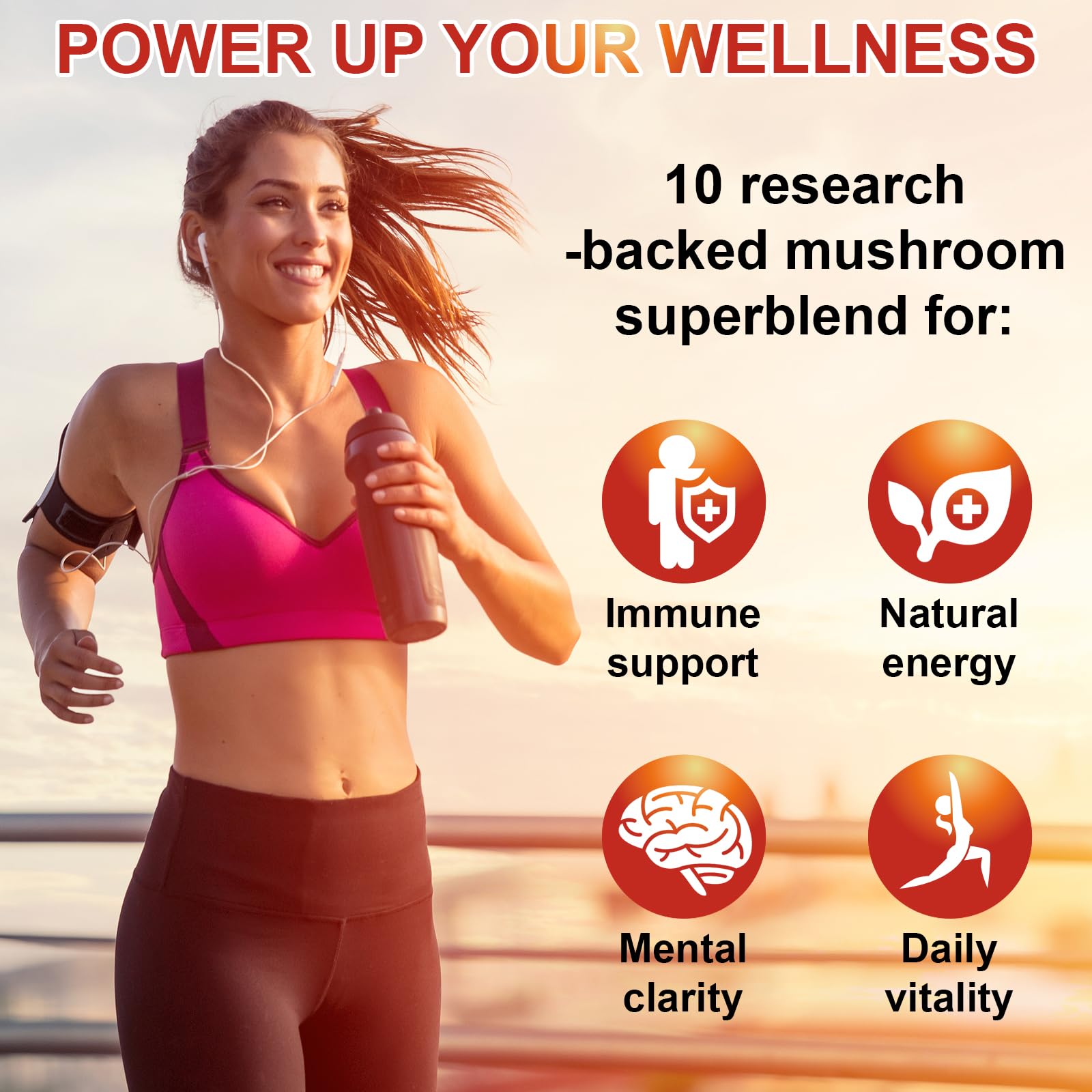 SIGNILIFE 10-in-1 Mushroom Supplement Softgels with softgel close-up
