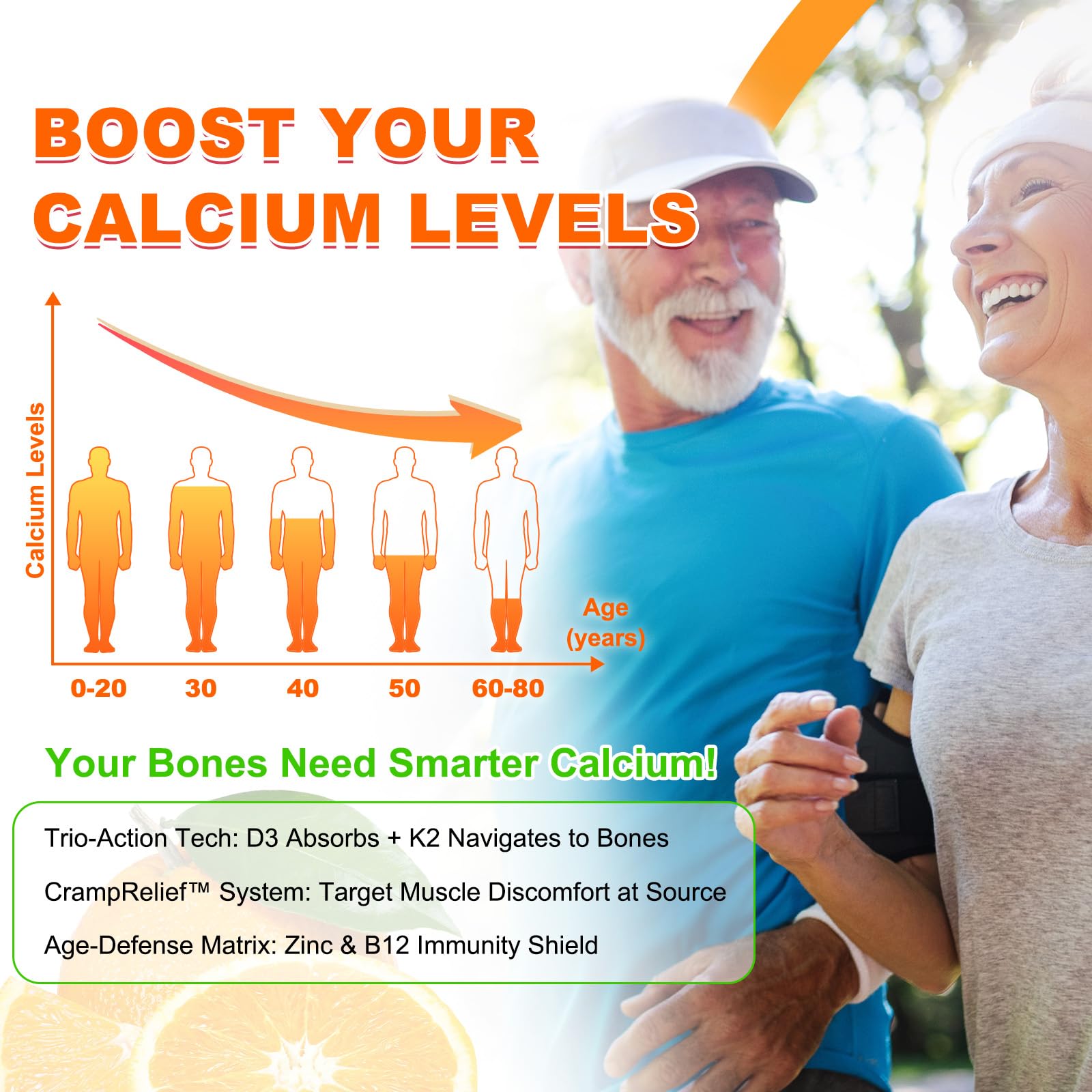 Sijigood Calcium Citrate Gummies back view with nutritional information