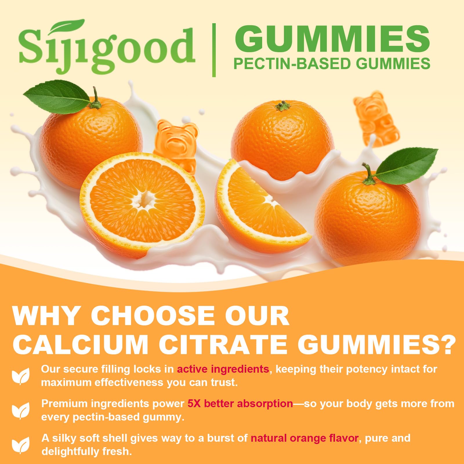 Sijigood Calcium Citrate Gummies opened packaging