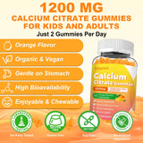 Sijigood Calcium Citrate Gummies orange flavour close-up