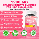 Sijigood Calcium Citrate Gummies showing serving size and nutritional information