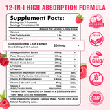 Sijigood Ginkgo Biloba Gummies raspberry flavour close-up