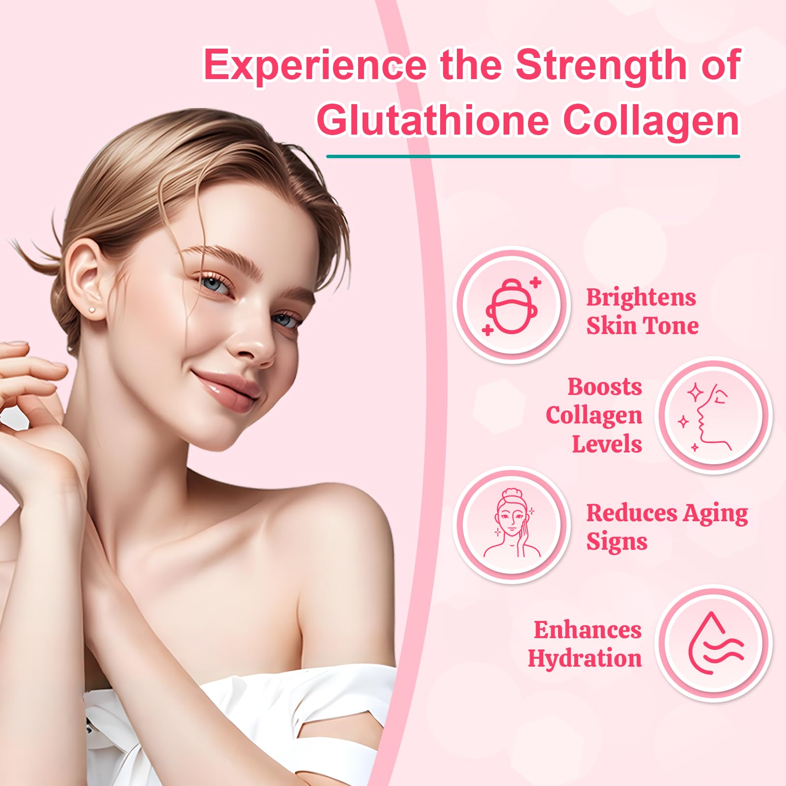 Sijigood Glutathione Collagen Gummies nutritional information on back
