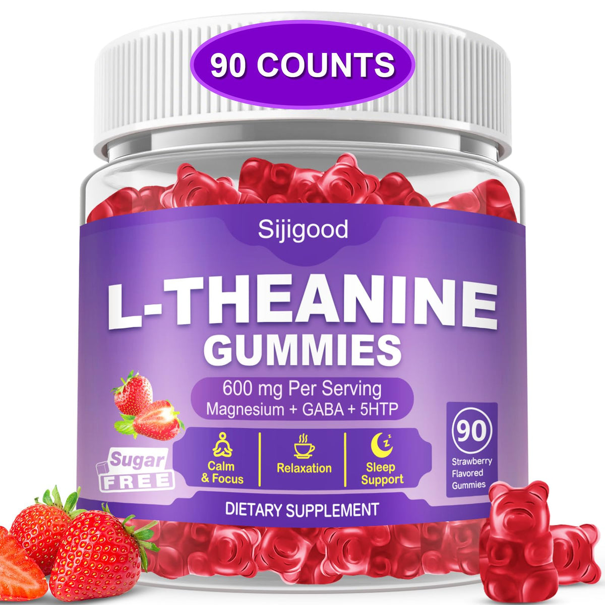 Sijigood L-Theanine Gummies 60 count front view