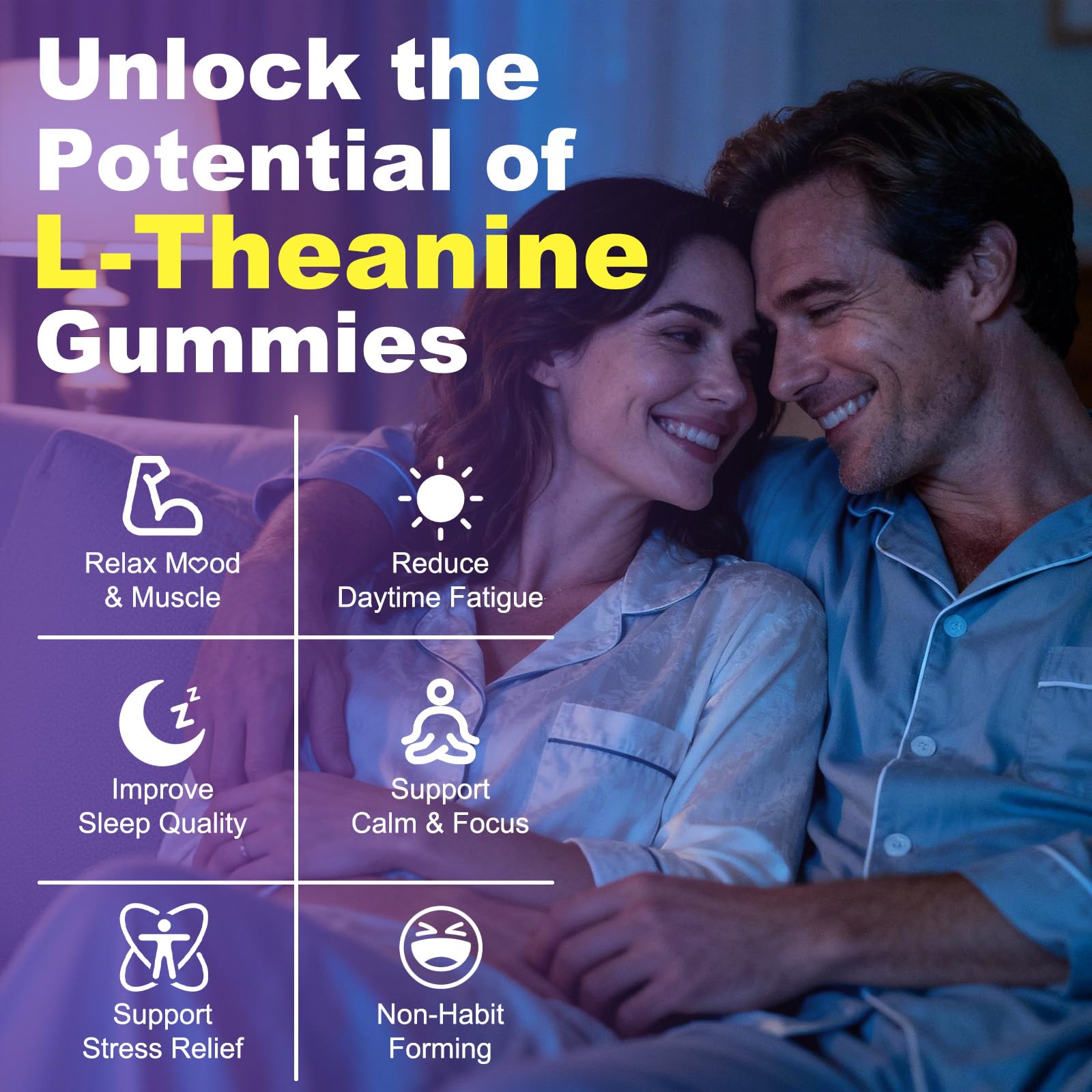 Sijigood L-Theanine Gummies strawberry flavour close-up