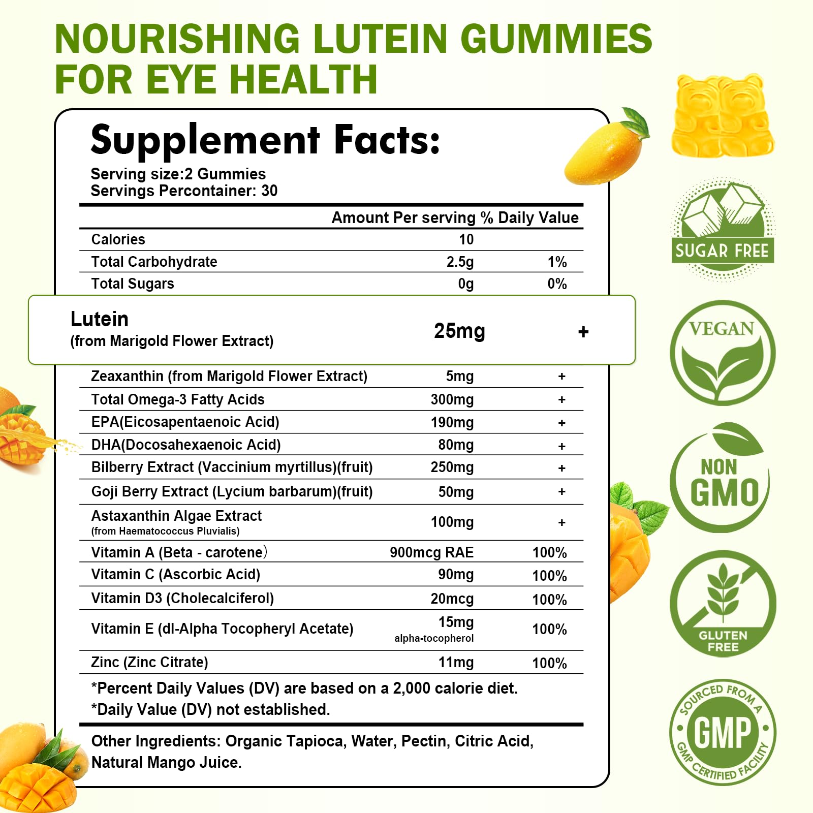 Sijigood Lutein Gummies close-up of gummies