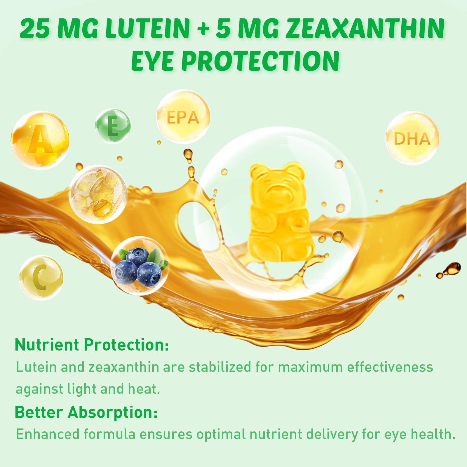 Sijigood Lutein Gummies mango flavour packaging