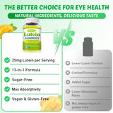 Sijigood Lutein Gummies with a glass of water