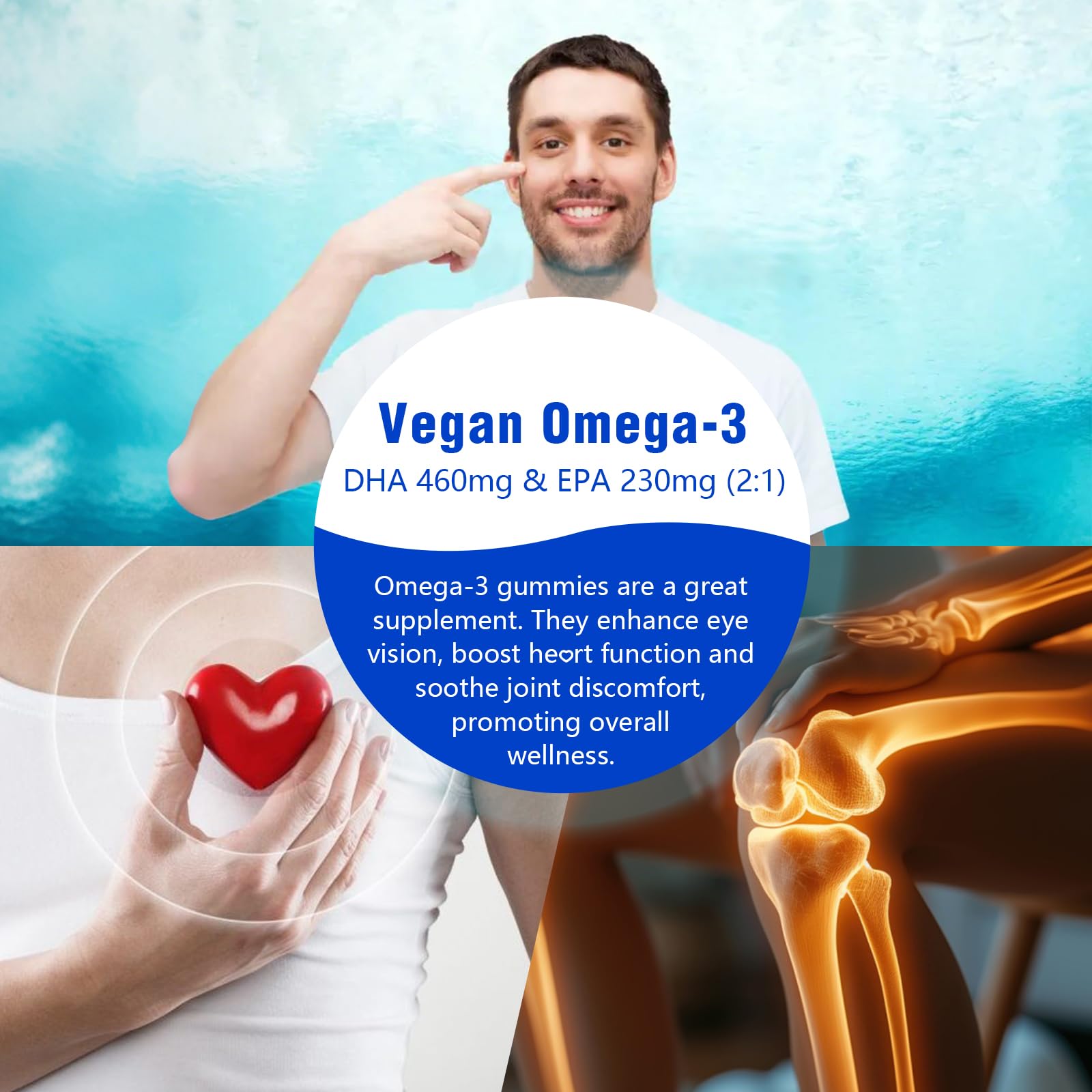 Sijigood Pure Algae Omega 3 Gummies in a hand