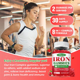 Sijigood Vegan Iron Gummies lifestyle scene with fresh fruit