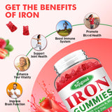 Sijigood Vegan Iron Gummies side view showing gummies