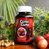 Sikyriah Camu Camu Capsules with a measuring spoon for dosage